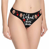 Personalized Women's Panties Custom Face Lollipop It's Mine Women's Thong Custom Underwear