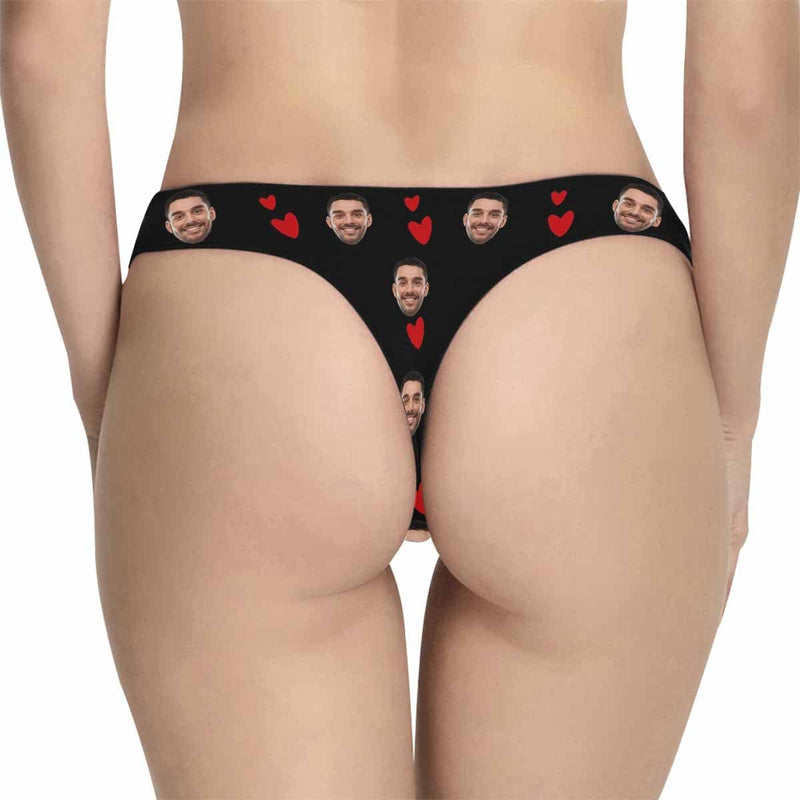 Personalized Women's Panties Custom Face Lollipop It's Mine Women's Thong Custom Underwear