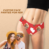 Personalized Women's Panties Custom Face Love Heart Women's Thong Custom Underwear